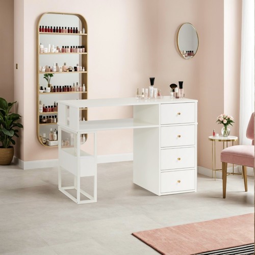 Scrivania nail tech bianco - scrivania,