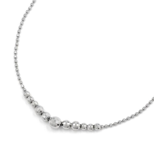 Collana catena con sfere pt850 - collana,