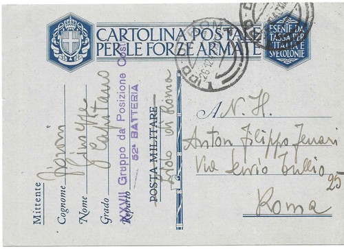 Posta militare artiglieria - posta, militare-artiglieria
