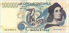 Italia - Lire 500.000 - 13/5/97 Raffaello  (Riproduzione)