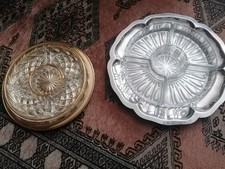 Vassoi vintage in vetro e