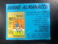 BUONO ALMANACCO FUORI RACCOLTA PANINI 1981/82 OTTIMO