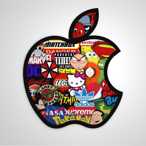 Mela stickerbomb apple - mela,