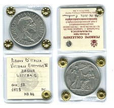 Italia 20 Lire 1928 in BB periziata