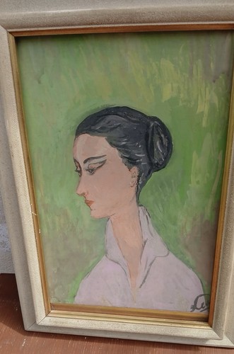Dipinto donna con collo - , lungo