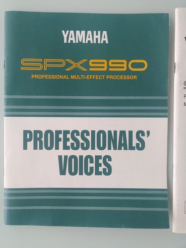 Yamaha spx990 operation manual - spx990,