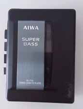 WalkMan Lettore Stereo Cassette Player AIWA SuperBass portatile, nero, Vintage