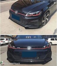 VW GOLF 7 VII 2012-2019 SPOILER SPLITTER ANTERIORE NERO LUCIDO 2013-2020*