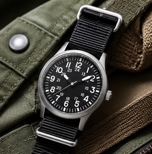 Military style quartz watch - style,