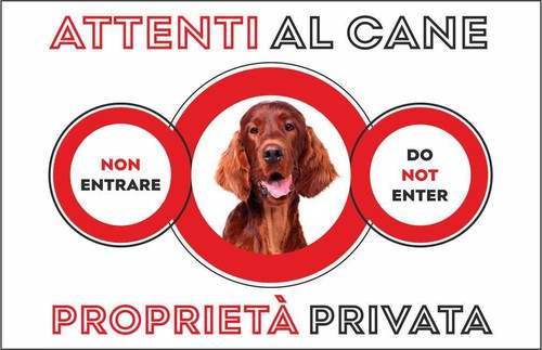 Cartello segnaletico attenti - cartello,