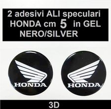 2 adesivi HONDA GEL 50.mm Resinati morbidi scritta stemma logo 3D per Auto Moto