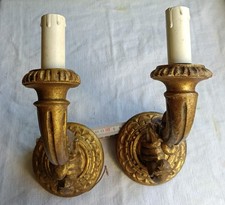 LOTTO DI 2 APPLIQUES IN LEGNO DORATO DELLA FINE DELL '800 / PRIMO '900.