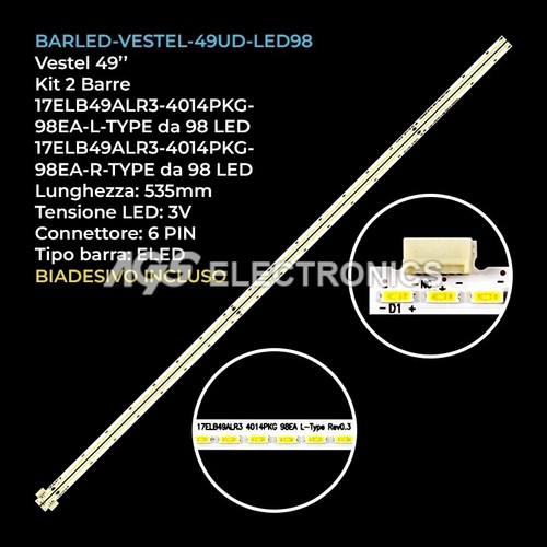 Kit barre strip led tv - 98,