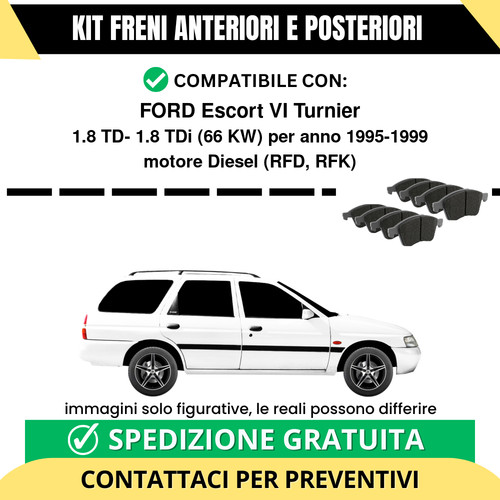 Pastiglie freno ant post - pastiglie, +