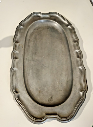Vassoio peltro massiccio