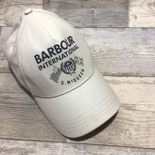 Berretto da Baseball Barbour Int’l Uomo Crema Steve McQueen Taglia Unica Regolabile Ex Con