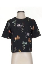 Zara NWT Black Floral Print