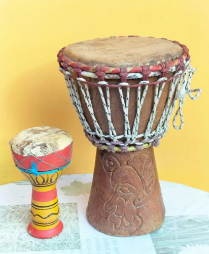 Bongo legno terracotta - bongo, in
