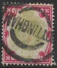 GB 1905 King Edward VII  1s dull green e carmine  SG257a