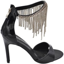 Sandalo alto donna in tessuto