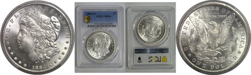 1884 morgan dollar - 1884-cc, pcgs