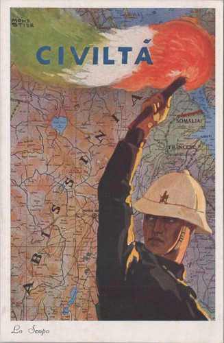 Cartolina civiltà fascista - cartolina,