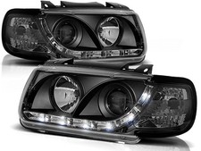 Fari LED Diurne Ottica Per VW Polo 6N Anno 94-99 Nero