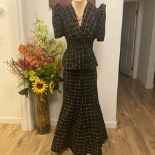 Filipiniana Plaid nero con