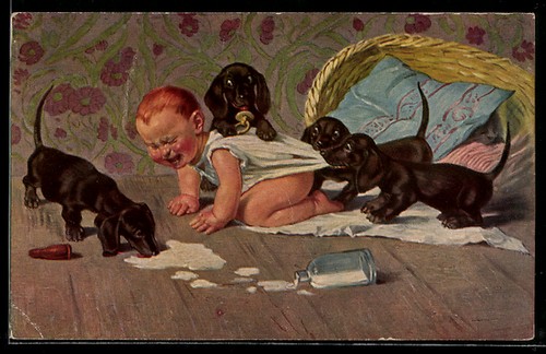 Cartolina artista bambino - d'artista,