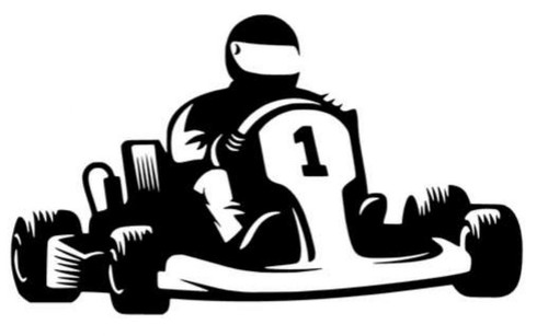 Adesivo kart racing 1x - go,