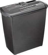 Amazon Basics Distruggidocumenti 7-8 fogli, Taglio a striscia, con funzione