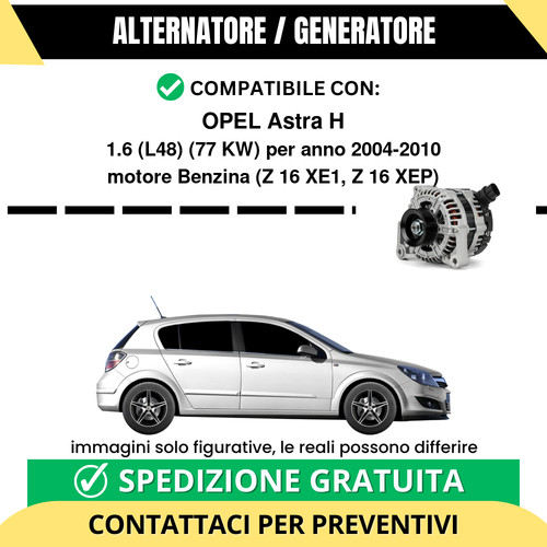 Alternatore opel astra 6 - opel, 1.6