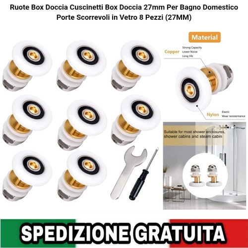 Ruote box doccia 27mm - doccia, nylon