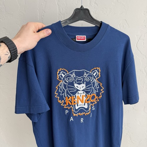 Shirt blu kenzo paris tigre - t-shirt,
