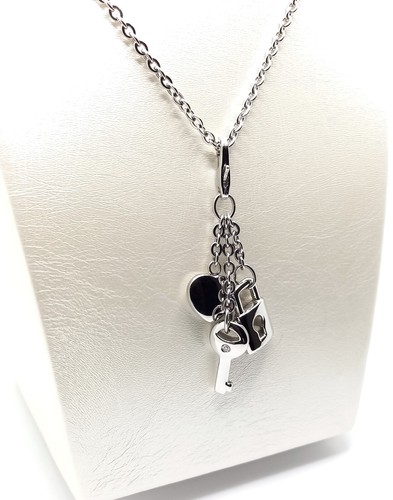 Collana acciaio con - in,