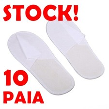 STOCK 10 PAIA CIABATTE MONOUSO CIABATTINA CHIUSA BIANCO PANTOFOLE HOTEL SPA ESTE