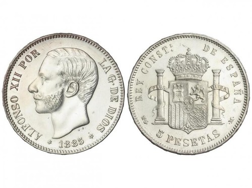 Alfonso xii pesetas 1885 - alfonso, xii. 5