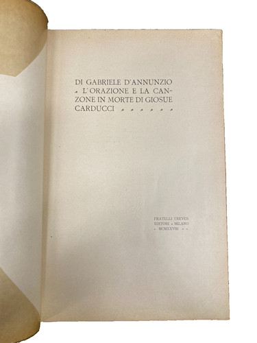 Gabriele annunzio orazione - gabriele, l'orazione