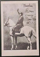 Cartolina Suvenir Ricordo Anniversario Morte Benito Mussolini Montreal