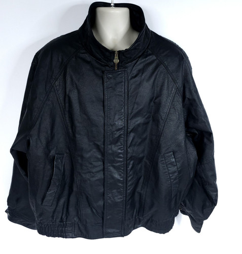 Giacca pelle nera vintage