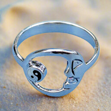 Anello argento sterling yin - argento,