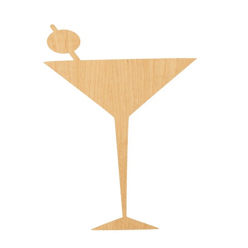 Vetro martini ritagli legno - 3,