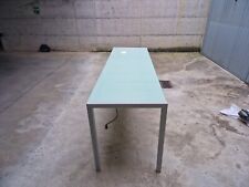 Scrivania Doppia Vetro E Acciaio