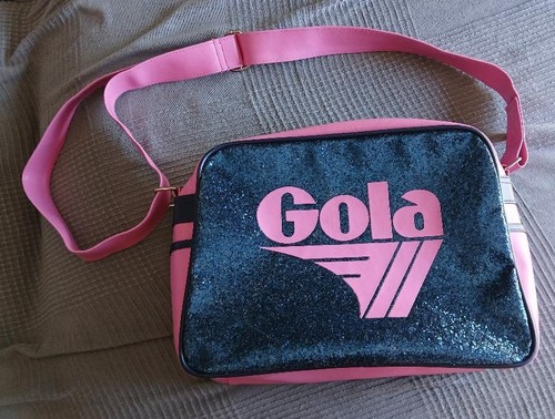 Gola borsa media blu rosa - e,