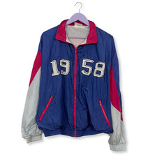 Giacca a vento Vintage blu e