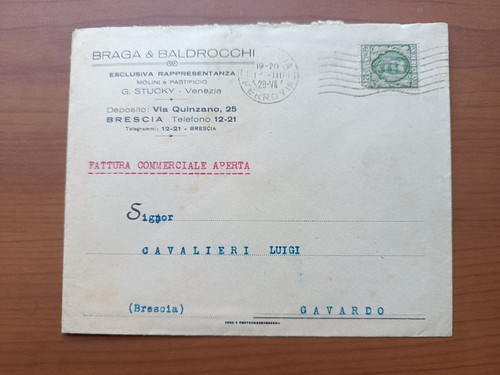 Busta 1929 braga baldrocchi - 1929, e