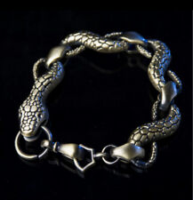 Bracciale Braccialetto uomo Donna Serpente idea regalo grigio a catena
