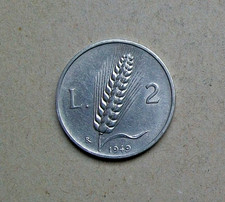 2 lire SPIGA ARATORE 1949