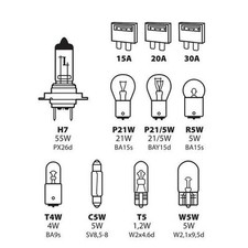 Kit lampade di ricambio 11 pz