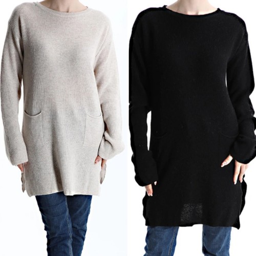 Maglione lungo misto cashmere - lungo,